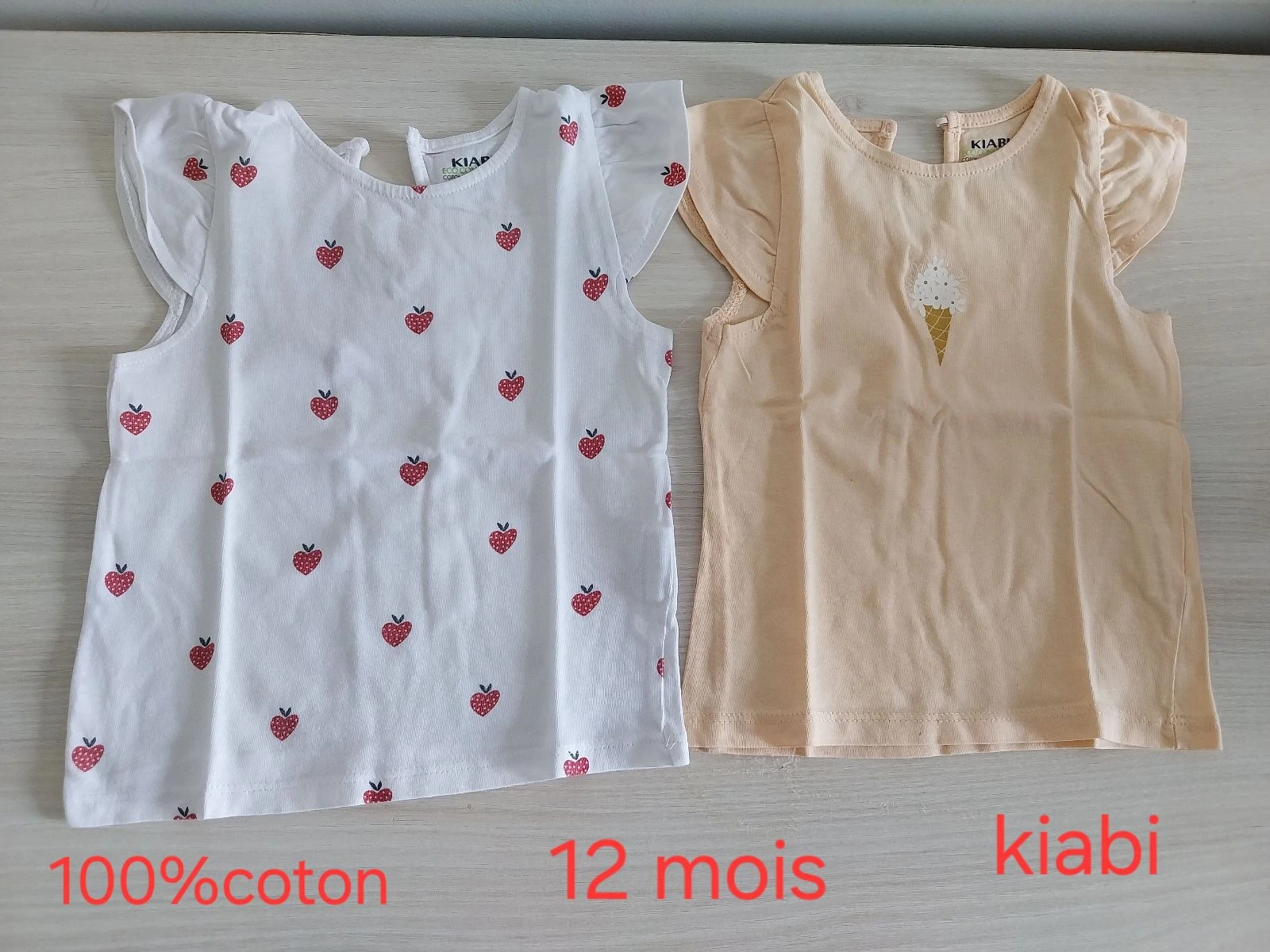Lot of 5 Short Sleeve Tops for Girls 12 Months – photo 3